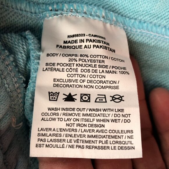 Nike Woman's Athletic Sweatshorts Medium All Over Branding Futura Blue Drawstrin - Picture 13 of 15